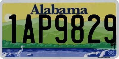 AL license plate 1AP9829
