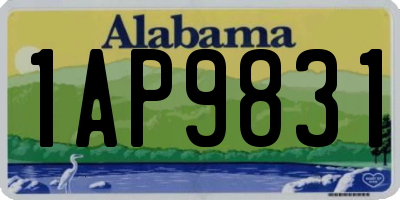 AL license plate 1AP9831