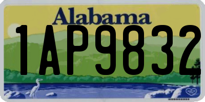 AL license plate 1AP9832