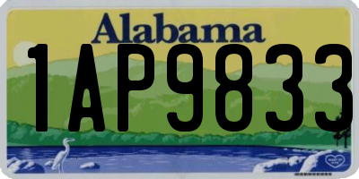 AL license plate 1AP9833