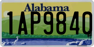 AL license plate 1AP9840