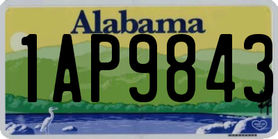 AL license plate 1AP9843