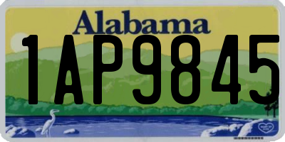 AL license plate 1AP9845
