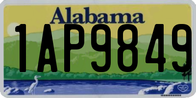 AL license plate 1AP9849