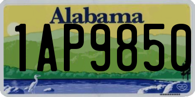 AL license plate 1AP9850