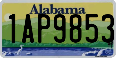 AL license plate 1AP9853