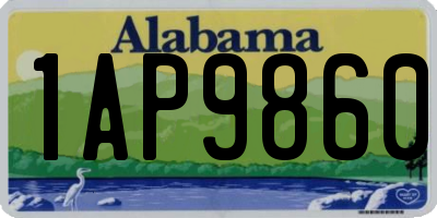 AL license plate 1AP9860