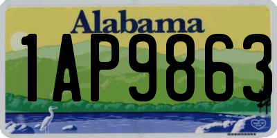 AL license plate 1AP9863