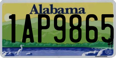 AL license plate 1AP9865
