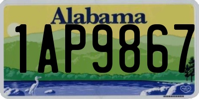 AL license plate 1AP9867
