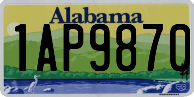 AL license plate 1AP9870