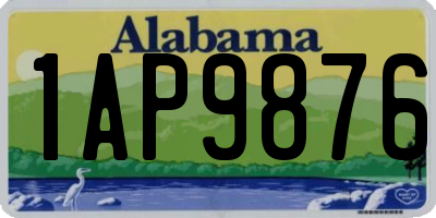 AL license plate 1AP9876