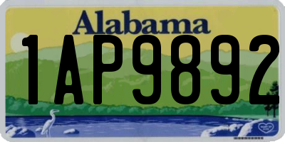 AL license plate 1AP9892