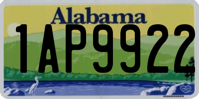 AL license plate 1AP9922