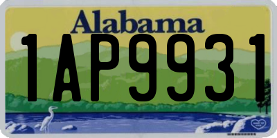 AL license plate 1AP9931
