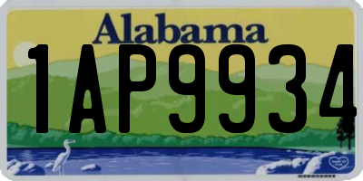 AL license plate 1AP9934