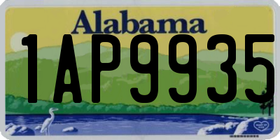 AL license plate 1AP9935
