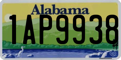 AL license plate 1AP9938