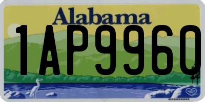 AL license plate 1AP9960