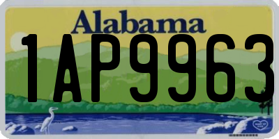 AL license plate 1AP9963