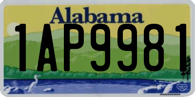 AL license plate 1AP9981