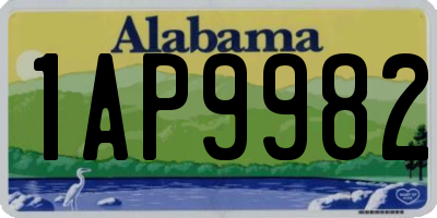 AL license plate 1AP9982