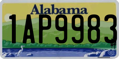 AL license plate 1AP9983