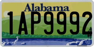 AL license plate 1AP9992