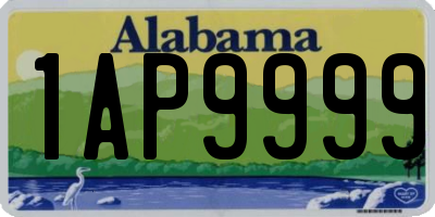 AL license plate 1AP9999