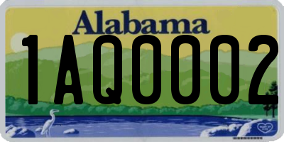AL license plate 1AQ0002