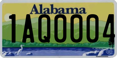 AL license plate 1AQ0004