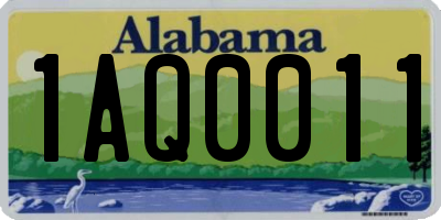 AL license plate 1AQ0011