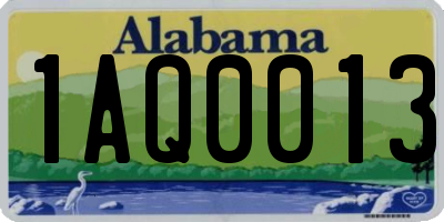 AL license plate 1AQ0013