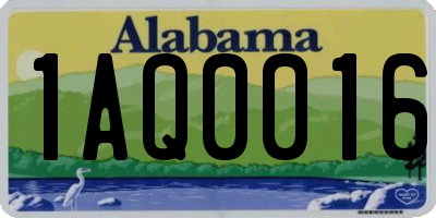 AL license plate 1AQ0016