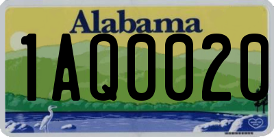 AL license plate 1AQ0020