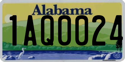 AL license plate 1AQ0024