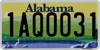 AL license plate 1AQ0031