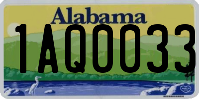 AL license plate 1AQ0033