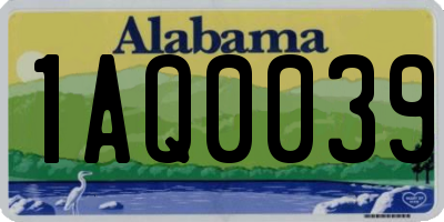 AL license plate 1AQ0039