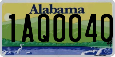 AL license plate 1AQ0040