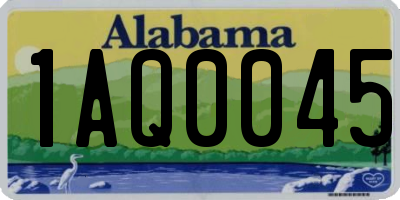 AL license plate 1AQ0045