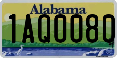 AL license plate 1AQ0080