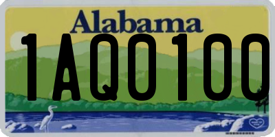 AL license plate 1AQ0100