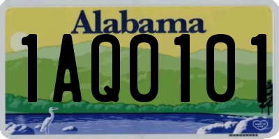 AL license plate 1AQ0101