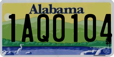 AL license plate 1AQ0104
