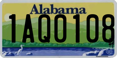 AL license plate 1AQ0108