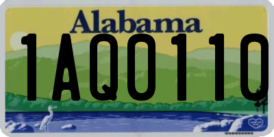 AL license plate 1AQ0110