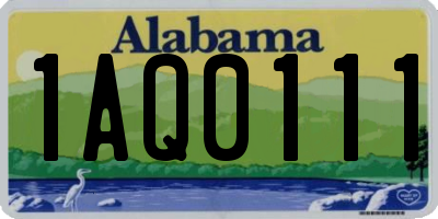 AL license plate 1AQ0111