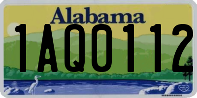 AL license plate 1AQ0112