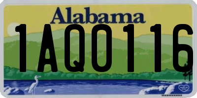 AL license plate 1AQ0116